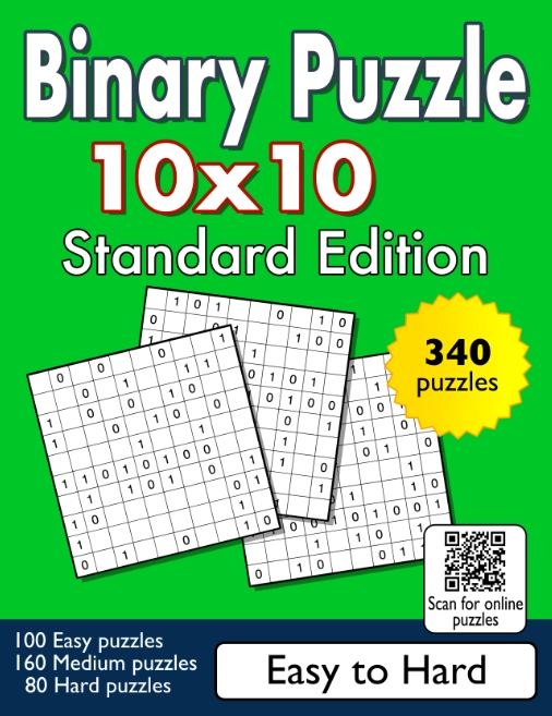 Binary Puzzle 10x10 Standard Edition book cover